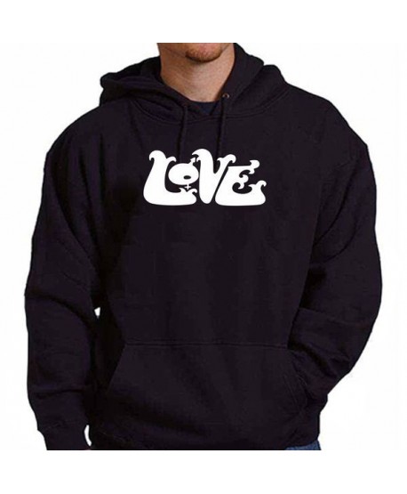 mikina s kapucí LOVE - Hippie Logo